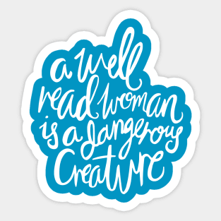 Well Read Woman Quote Sticker